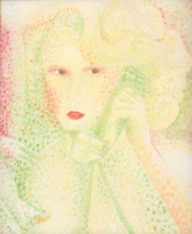 dame au telephone